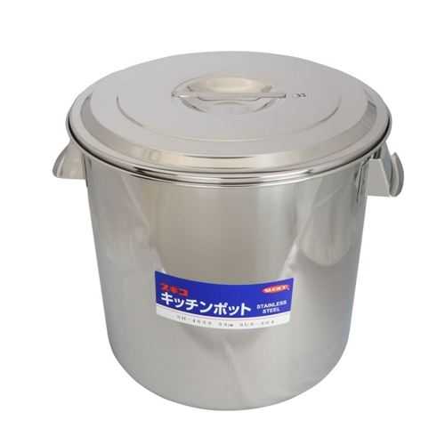 18-8目盛付深型勝手もとポット(二号さん) 約26.0L/お役目用/新品/貨物輸送別途積もり書き