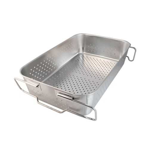 18-8給食バット・運搬型 穴明(積み重ねハンドル付) 610×388×H140mm/業務用/新品/小物送料対象商品|業務用厨房のテンポス