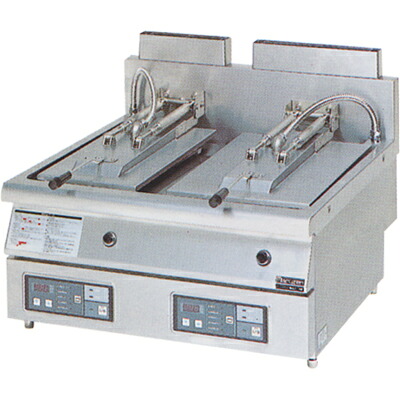 ガス自動餃子焼器 【マルゼン】 マイコン搭載 2口鍋 MAZ-46B 幅740×奥行750×高さ350mm 【送料無料】【業務用】餃子焼き器_餃子焼き機_ぎょうざ_ギョウザ_ガス式_調理機器・業務用厨房器具_厨房