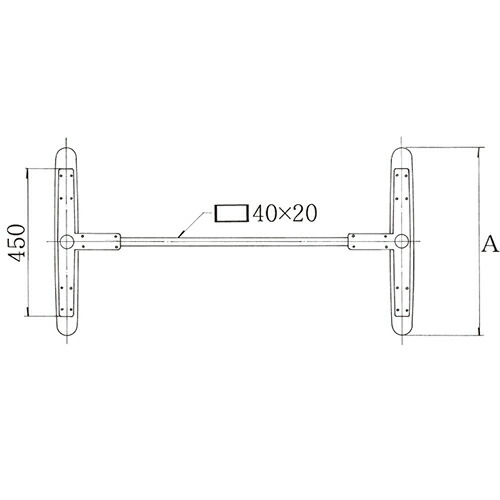 ハヤシアルミダイキャストテーブル脚ベースサイズ:A560×高さ700mm迄指定可×間口(芯々)1300mm品番:BT-S-560塗装カラー:14ポール:42φ/送料別