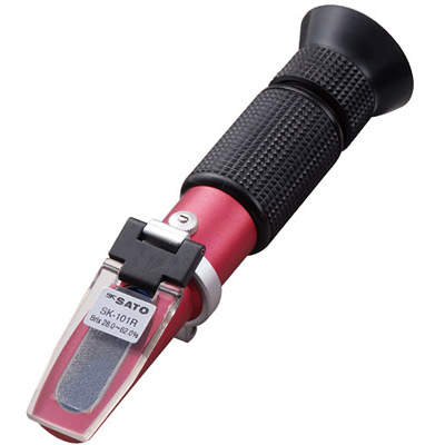 佐藤計量器製作所 手持屈折計 糖度/濃度 自動温度補正付 SK-101R 【小物送料対象商品】【業務用】