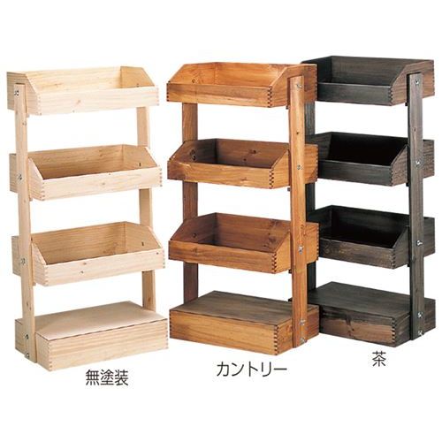 3段BOX什器 カントリー/業務用/新品/送料別途見積