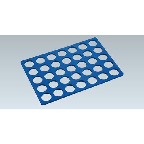 シリコンゴム製 ブルー シェブロン丸型 35面 95×345×10 /業務用/新品/送料無料