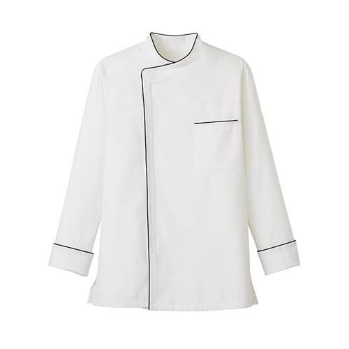 男女兼用ショップコート七分袖ホワイト×ブラック ET6825 /業務用/新品/小物送料対象商品