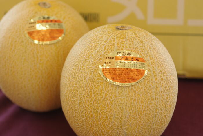 楽天市場 完熟アムさんメロン通販 青森産 つがりあんブランドを販売 お中元果物に 1玉 果物百貨店 浜中屋