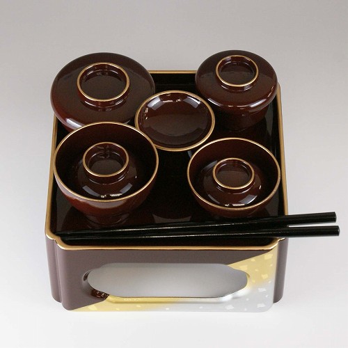 【200円引き換え証散り散り 6/4～11】お膳 金箔加飾 ウルミ塗 ５寸 【法事】【法要】【御盆】【仏膳】【霊供膳】●お仏壇・仏具の浜屋