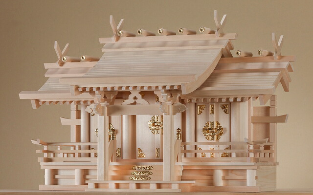 素敵な 富士通し屋根 特大五社 木曽ひのき 横巾115×高さ61cm お仏壇 仏具の浜屋