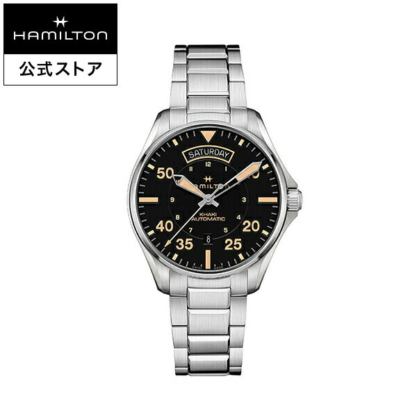 ぼ*ん様 Hamilton H64615135 カーキアビエーションパイロットデ カーキ アビエーション Pilot Day Date Auto - ダイヤルカラー