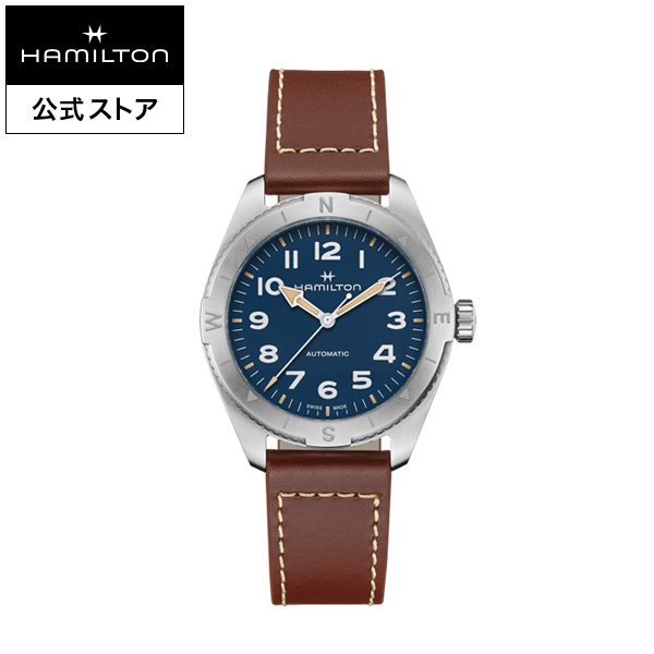 【楽天市場】ハミルトン 公式 腕時計 HAMILTON Khaki Field Expedition カーキ フィールド エクスペディション  オートマティック 自動巻き 37.00MM レザーベルト ブルー × ブラウン H70225540 メンズ腕時計 男性 正規品 ブランド アウトドア  : ハミルトン ...