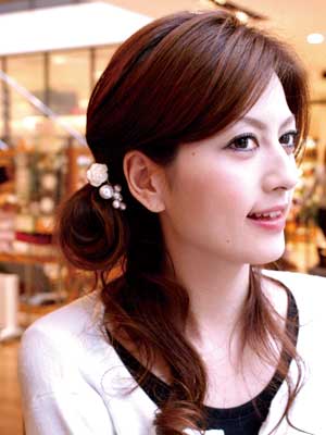 楽天市場 追跡可能メール便対応 ヘアゴム ルースマリーエ 花 フラワー ミント ローズ 薔薇 薔薇 パール じゃらじゃら 結婚式 パーティ ゴム 髪飾り ヘッドアクセ ヘアアクセサリー ヘアゴム リトルムーン ヘアアクセサリー
