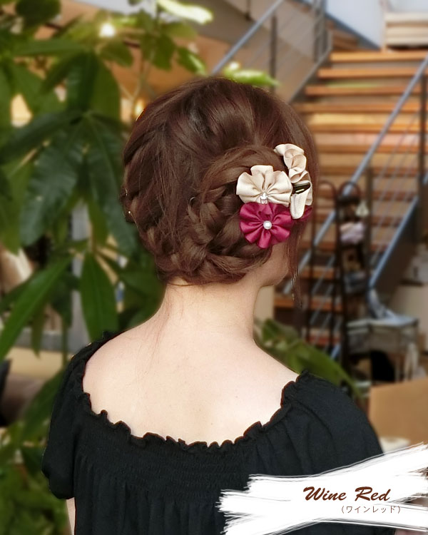 楽天市場 バンスクリップ ティエット 花 フラワー サテン パール クリスタル ラインストーン ヘアクリップ 結婚式 パーティ ヘッドアクセ ヘアアクセサリー 髪飾り リトルムーン ヘアアクセサリー