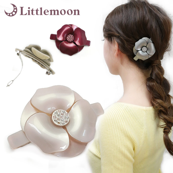 ALEXANDLE お花型バレッタ バレッタ (8 cm)｜ALEXANDRE DE PARIS（アレクサンドル ドゥ パリ）