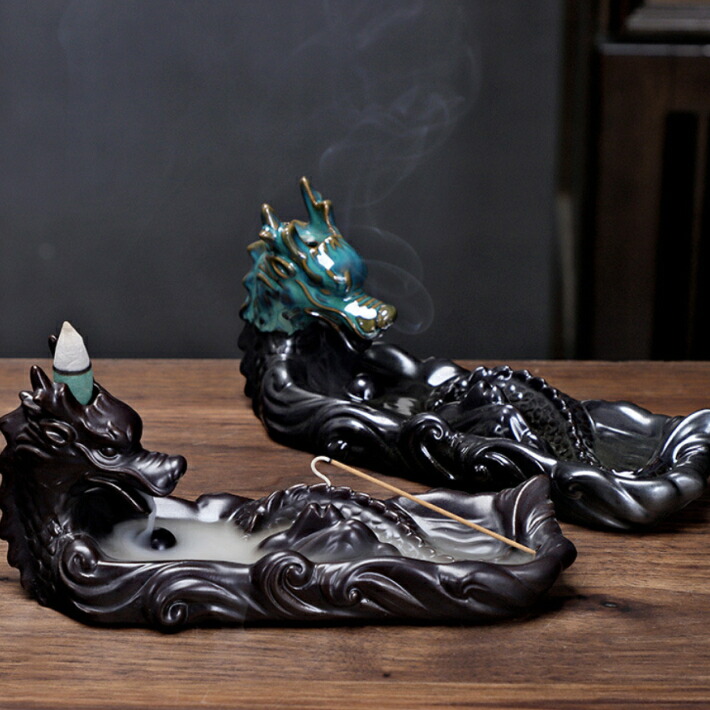 楽天市場】香炉 とうりゅうこう インテリア 倒流香 煙 が 下 に 流れる