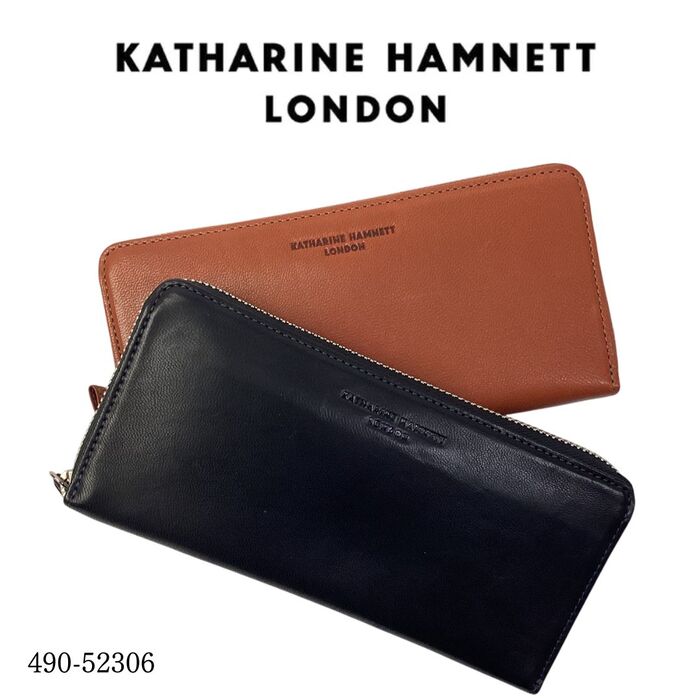 キャサリンハムネット KATHARINE HAMNETT 長財布 メンズ ラウンドファスナー490-52306 本革 レザー 男性 プレゼント ギフトラッピング無料 ブランド正規品 20,900円