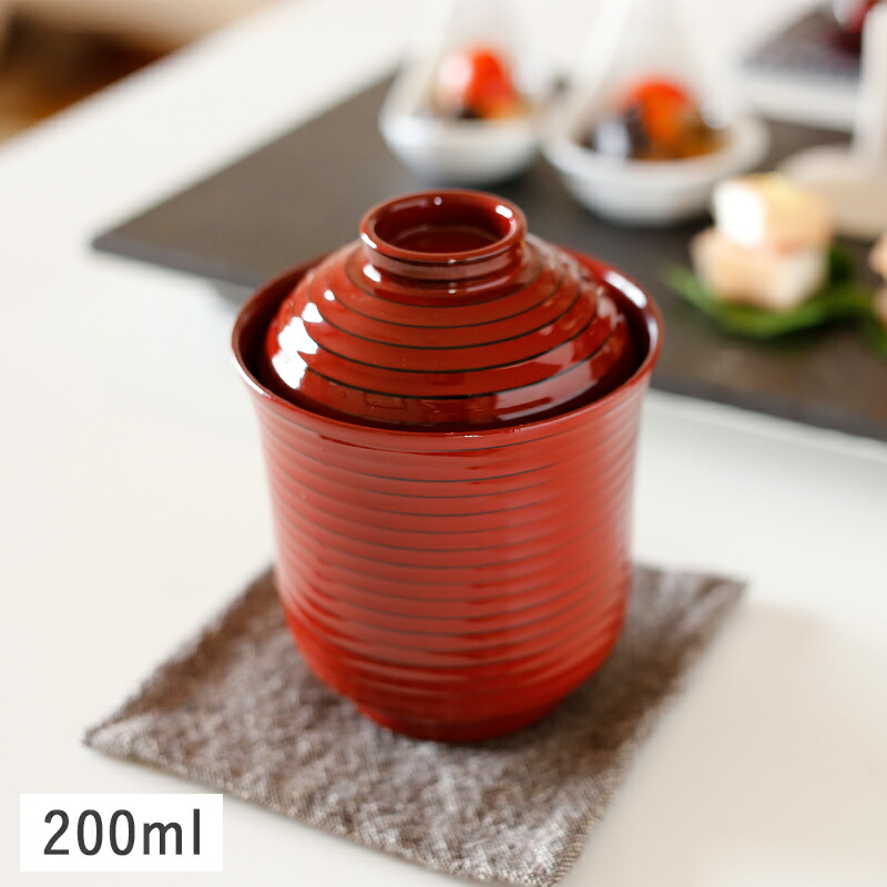 白檀塗小吸物椀 ５客  B 白檀塗 独楽小吸物椀 5客入 (共箱)多田桂寛 - 茶道具販売 栗林園