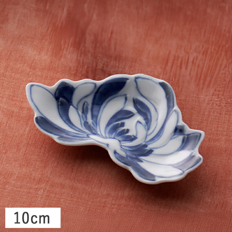 楽天市場】【クーポン配布中】赤絵 菊花豆皿(横長) 10cm レッド 有田焼