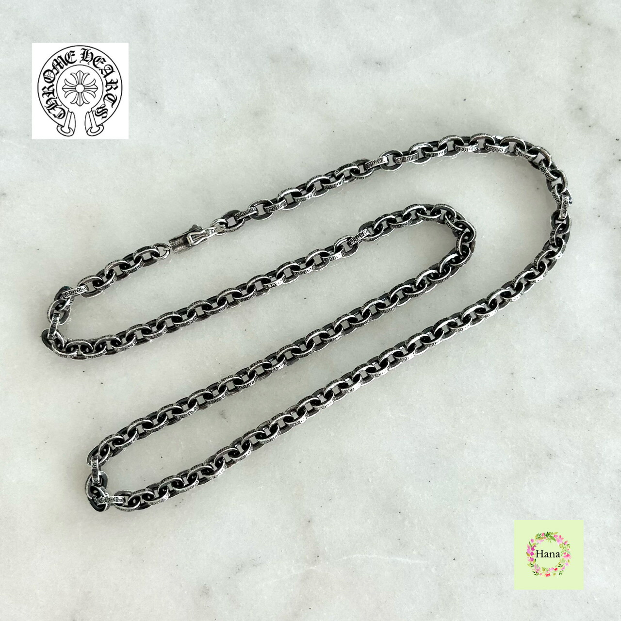 【お墨付き無切り換える/新品未当て嵌める】CHROME HEARTS クロムハーツ 925 NKLC PAPER CHAIN 20inch SLV 調査報告チェーン店 しろがね色 32.09g 差し上げ物
