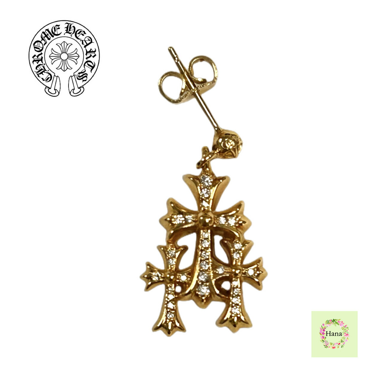 楽天市場】CHROME HEARTS DINO HEAD DROP 22K EARRING クロム
