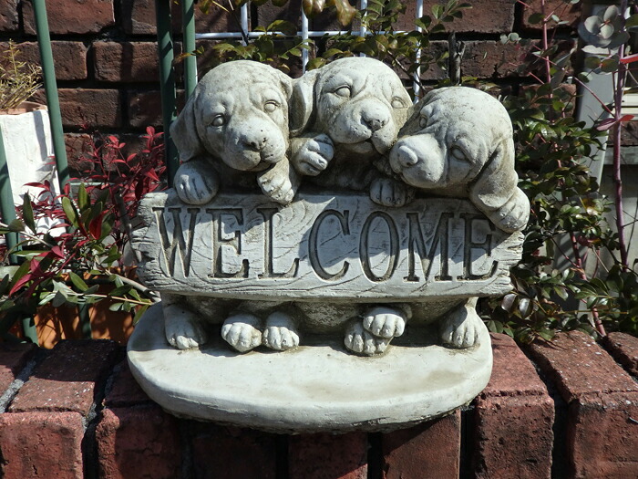 ガーデニング 園地 雑貨『English Welcome Puppies』