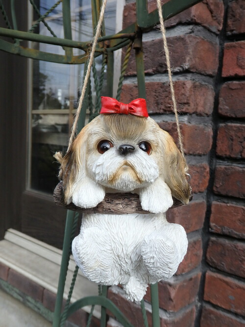 楽天市場】犬の置物 シーズー Aタイプ こいぬ お座りタイプ ワン