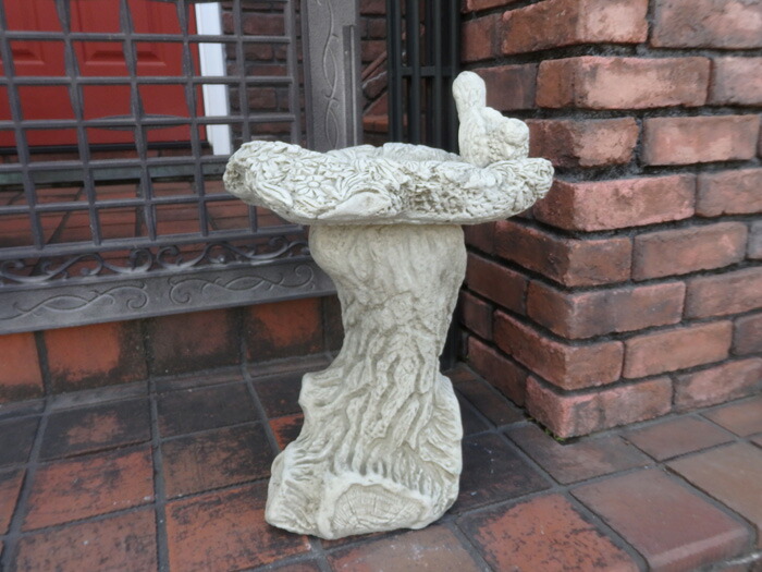 バードバス 小鳥 イングリッシュ ガーデニング ガーデン 『English Log Flower Bird Nest bath』｜花遊び