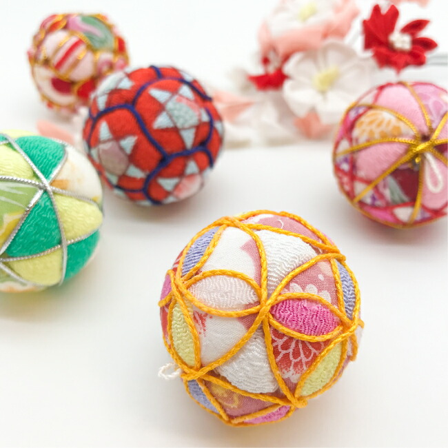 楽天市場】手毬 4cm [ちりめんミニ手毬 ver5] てまり 毬 鞠毬 手鞠