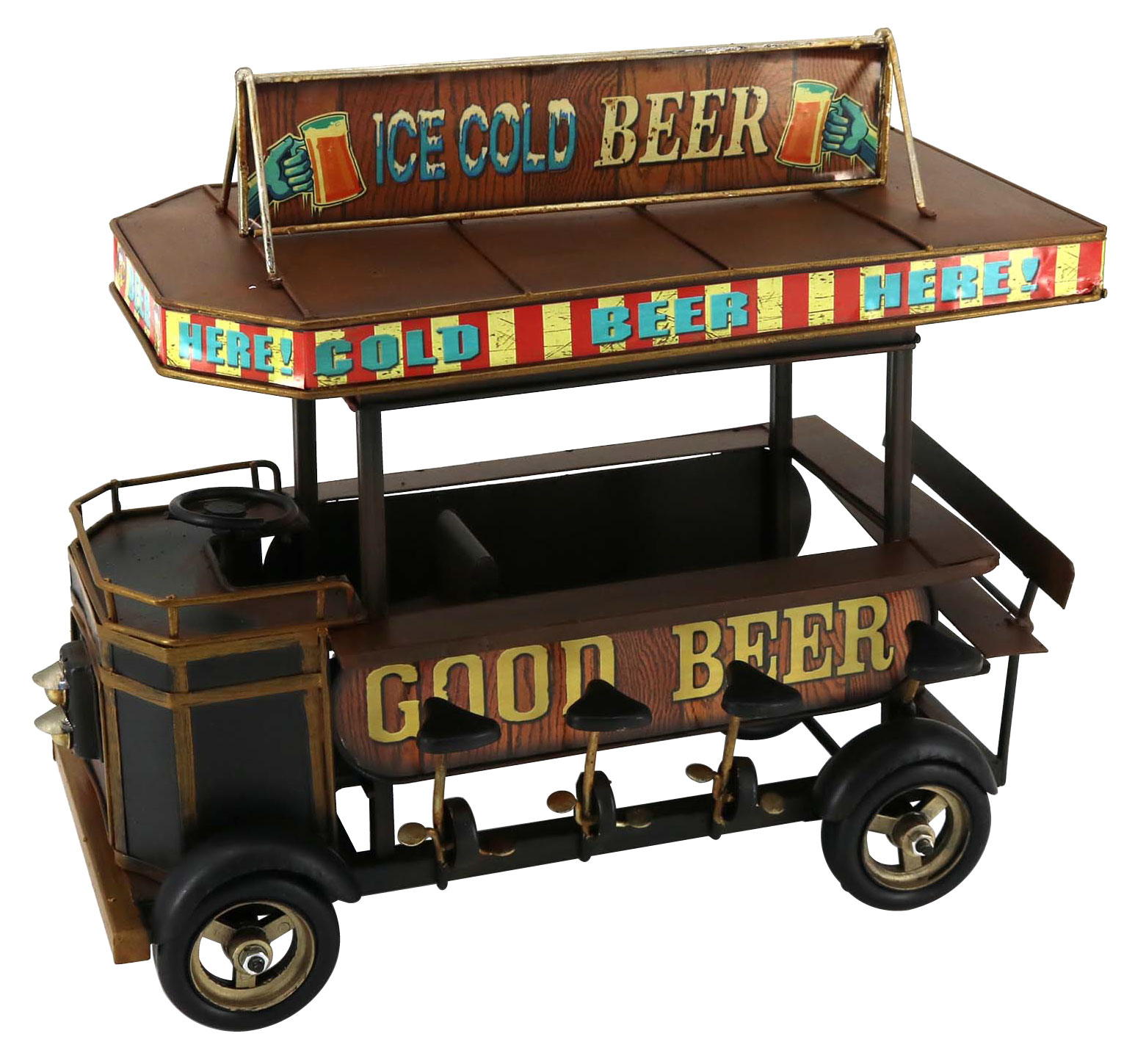 43042　ブリキのおもちゃ（beer tour car）ビアバイク