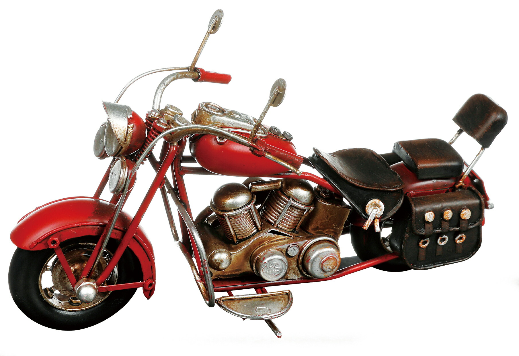 超レトロ•ブリキバイク 楽天市場】ブリキのおもちゃ レトロバイク・サイドカー・グリーン3