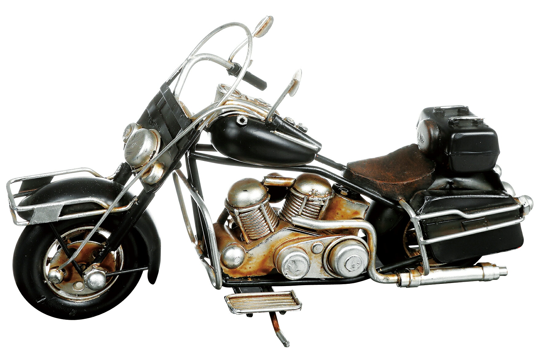 超レトロ•ブリキバイク 楽天市場】ブリキのおもちゃ レトロバイク・サイドカー・グリーン3