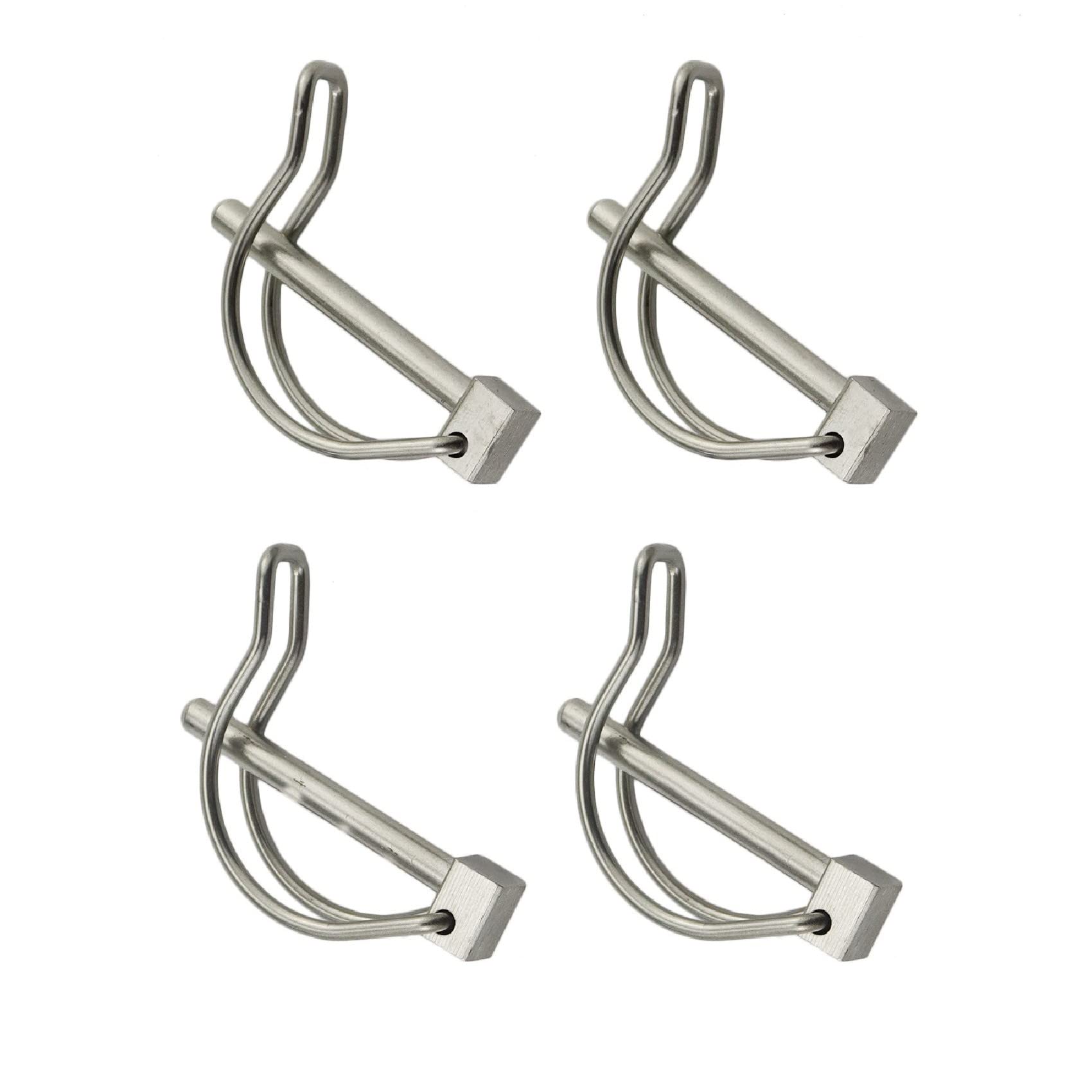 ステンレススチール 316クイックロックリリーストレーラー牽引カプラー安全ピン 直径4.5mm(3/16インチ) コッターピン 自転車 ベビーカー カーゴ ボート ステージ レッグヒッチフッククリップ