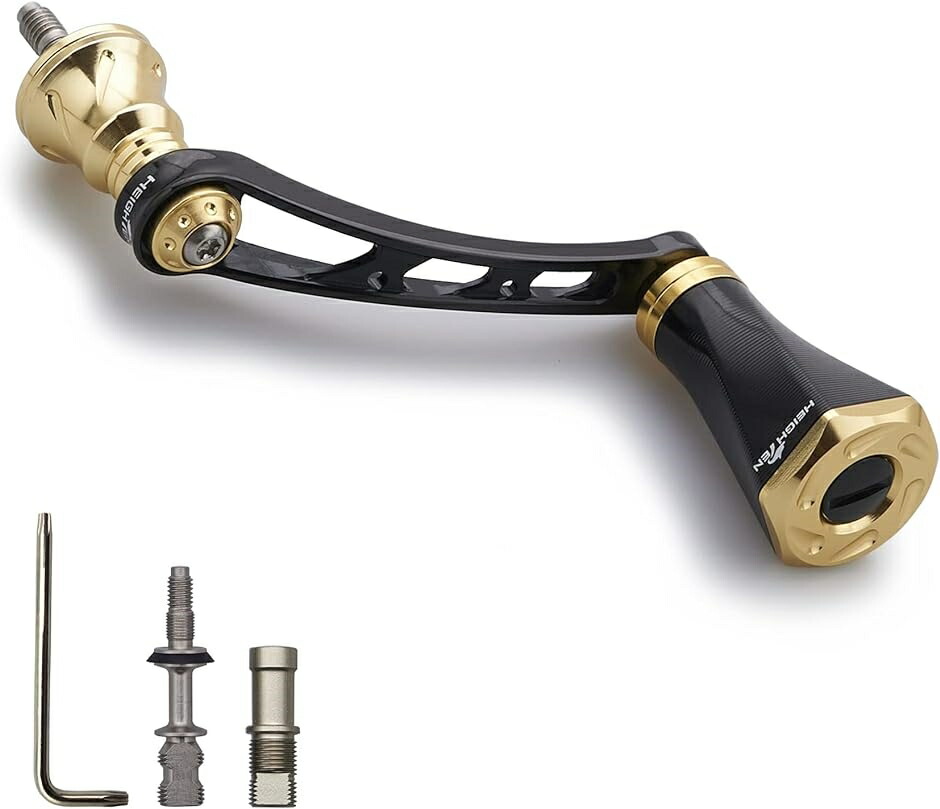 56粍 木管 手持ち部分 23粍ノッブ積み上げる シマノ SHIMANO ダイワ 通じる MDM( 黒いこと/ゴールド(ノッブ)＆黒いこと(お手々)