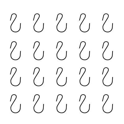 s字 引っ掛かり Sじ引っ掛かり 大 S形 引っ掛かり（20個入り口・入口）  吊り下げ 引っ掛かり 黒 小物掛け 吊り下げ 納める 洗い濯ぎ 観葉草木 ガーデニング ハンガー仕合わせ Sカン 思わしい 打ちきり金具 防錆 勝手もと 風呂場 室内用便器 庭 室外