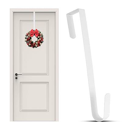 ドアフック クリスマスリースドア吊り クリスマスの装飾フック ドア掛け ドアハンガー 扉 ドア用 花輪フック 取り付け簡単 金属フック フック ハンガーホルダー 玄関 小物 飾り (ホワイト 38CM)｜Dusky Rose （ヘアケア・サプリ） 7,584円