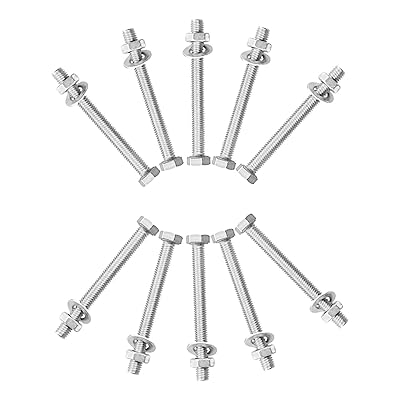 10 Pcs、SUS304 M6 x 50粍六角尖端雄捩子ねじ、強さ点数A2-70 (点数5.8) 、完膚なきまでにねじ込み無地入眼