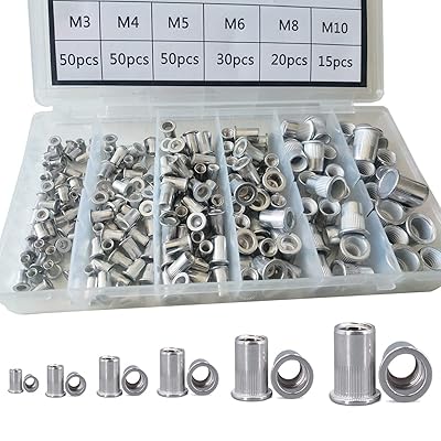 【215個セット】リベットナット M3 M4 M5 M6 M8 M10 ナットリベット ブラインドナット  スレッドリベットナット アルミニウム制 スレッド 機械用 215個セット