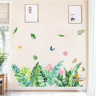 ウォールステッカー 草木 大きな 緑の葉 見晴らし 観葉草木 今めかしい 花々 壁紙判子 はがせる オシャレ 北欧 一本調子 ウォール判子 雨合羽 ウォールすてっかー リビングお部屋 臥榻お部屋 壁飾りつけ 御折り目正しい ウォールデコ 生きて行く雨合羽 剥がせる へばり着く