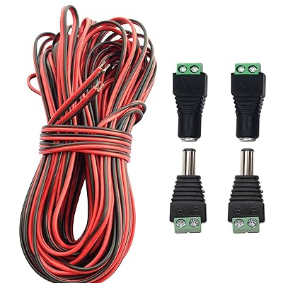 20m 22AWG 取りひろげる有線テレビ DC 12V 電話線 2芯 LED磁気テープ点火装置 単色用取りひろげる有線テレビ、SMD 5050 3528 2835 5630 LEDダンス楽隊有線テレビ、COB LED磁気テープ点火装置、他のDC 5V 12V 24V 3A 低起電力灯し火物の具