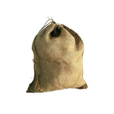 麻袋 口紐付 麻土のう袋 植生土嚢 ジュート 48cm×62cm ５枚セット