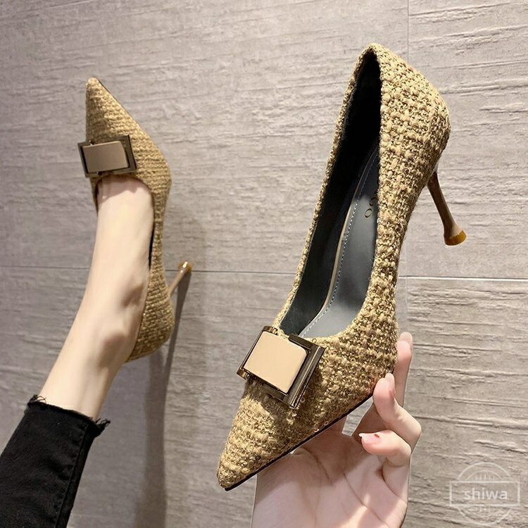 【貨物輸送無料】美脚パンプス ピン踵 黒いこと 黒 パンプス エナメル ポインテッドトゥ 執務室 パンプス ハイヒール