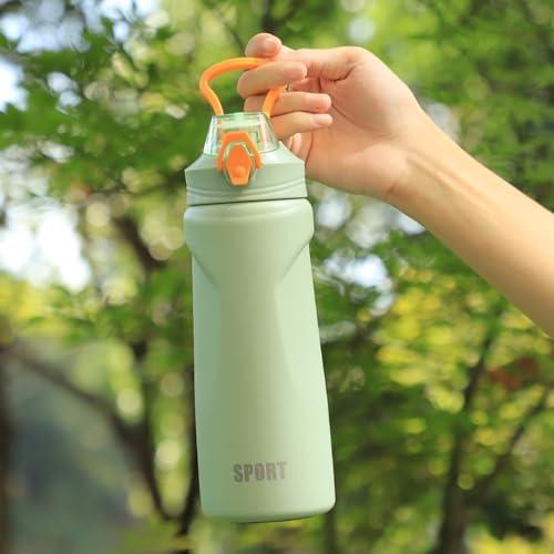 水筒 750ml ウォーターボトル マグボトル スポーツボトル 保冷 保温 軽量 ポータブル おしゃれ 魔法瓶 直飲み 漏れ防止 ストロー｜Dusky Rose （ヘアケア・サプリ）