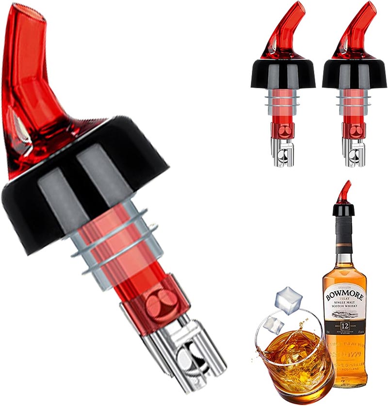 定量ポーラー ポアラー 30/45ml コントロールキャップ キッチン用品 ワイン ウイスキー 酒 カクテル ボトル 注ぎ口 業務用 測定ボトル注入器 ホームバーツール 実用的