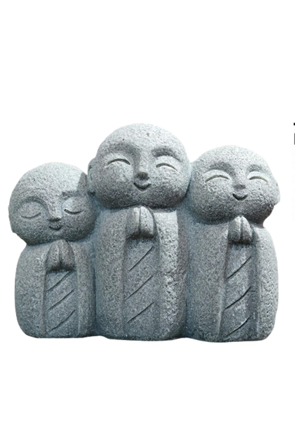 お地蔵さん 置物 ミニ 可愛い 御影石 お地蔵様 癒し 仏像 石 守り神 オブジェ 片合掌 平和鳩 小さい お祈り 地蔵飾り インテリア 雑貨 癒しグッズ プレゼント ギフト おじぞうさん お地蔵さま 雑貨 内祝い 父 母 贈り物 (3人でお祈り)