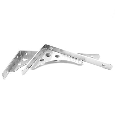 棚受け金具 L字型 ステンレス鋼 アイアン鉤括弧 ２way シェルフ 差しさわり重用 螺旋釘入り口・入口 2個仕かける (400粍)