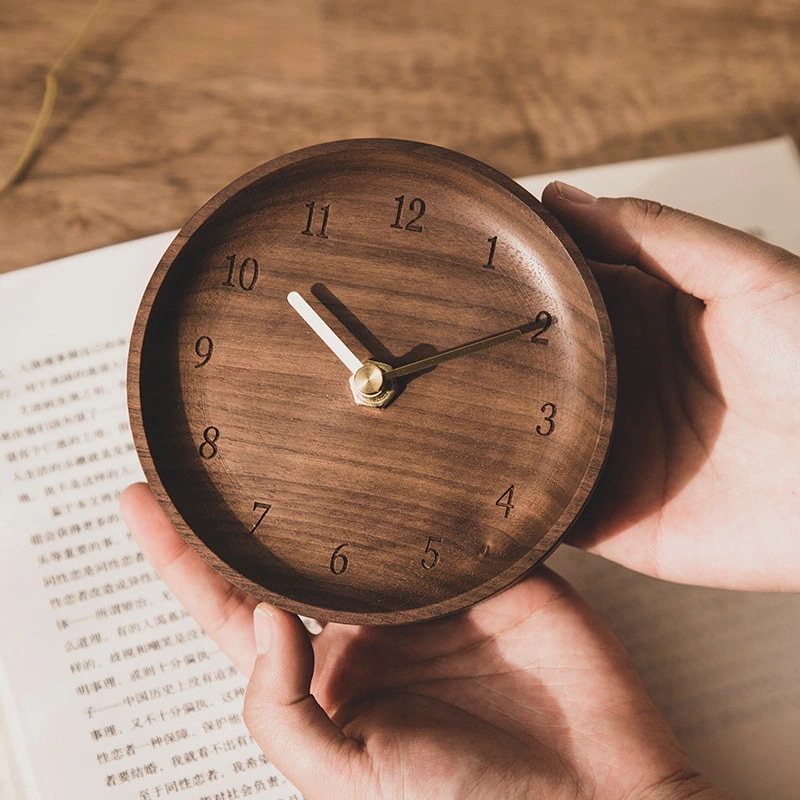 置き時計 肌理調 時辰儀 置時計 アナログ 時辰儀 一覧表時辰儀 パウダーコンパクト 分かりやすい 子供部屋