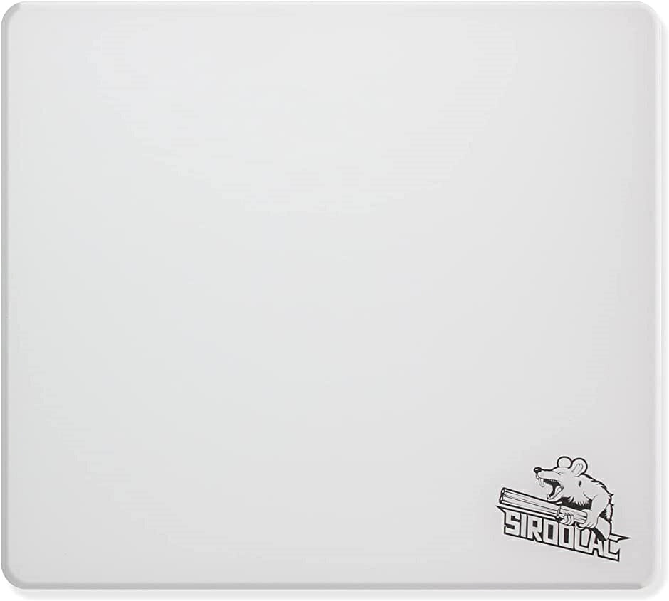 マウスパッド ゲーミングマウスパッド FPSゲーム 特殊強化ガラス 耐久性 厚さ3mm MDM( 白,  320mmx360mm)