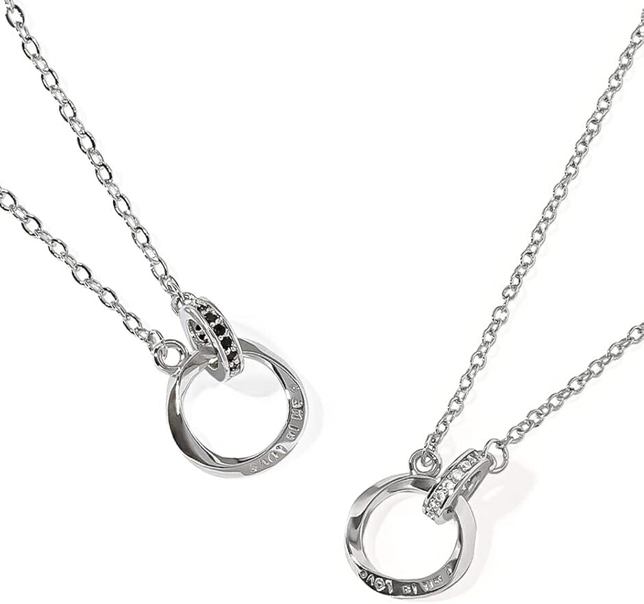ペアネックレス カップル プレゼント ステンレス ジュエリー メンズ レディース BR-J066 MSB＆LSW (MSB＆LSW)｜Dusky Rose （ヘアケア・サプリ）