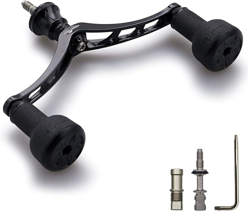 98mm リール ハンドル シマノ SHIMANO ダイワ DAIWA 通用 スピニングリール TPE Series MDM(ブラック)｜Dusky Rose （ヘアケア・サプリ）