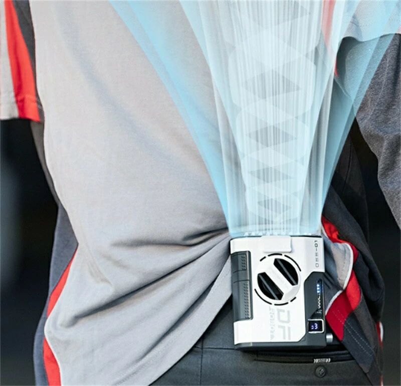 小型 腰掛け ハンディ扇風機 最新2024 羽なし dcモーター 5段階調節 静音 腰掛け扇風機 手持ち扇風機 携帯扇風機
