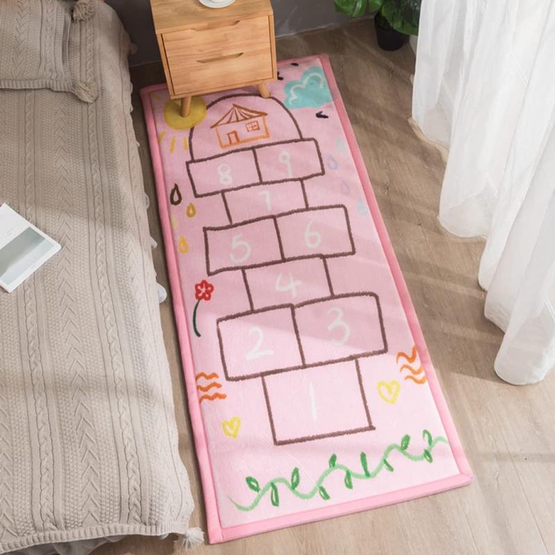 プレイマット 引っ敷き 北欧風 色つや 今めかしい 今めかしい リビング 御茶の間 つや消し ラグカーペット 80*160 臥し所 洗える引っ敷き 滑らない 柄
