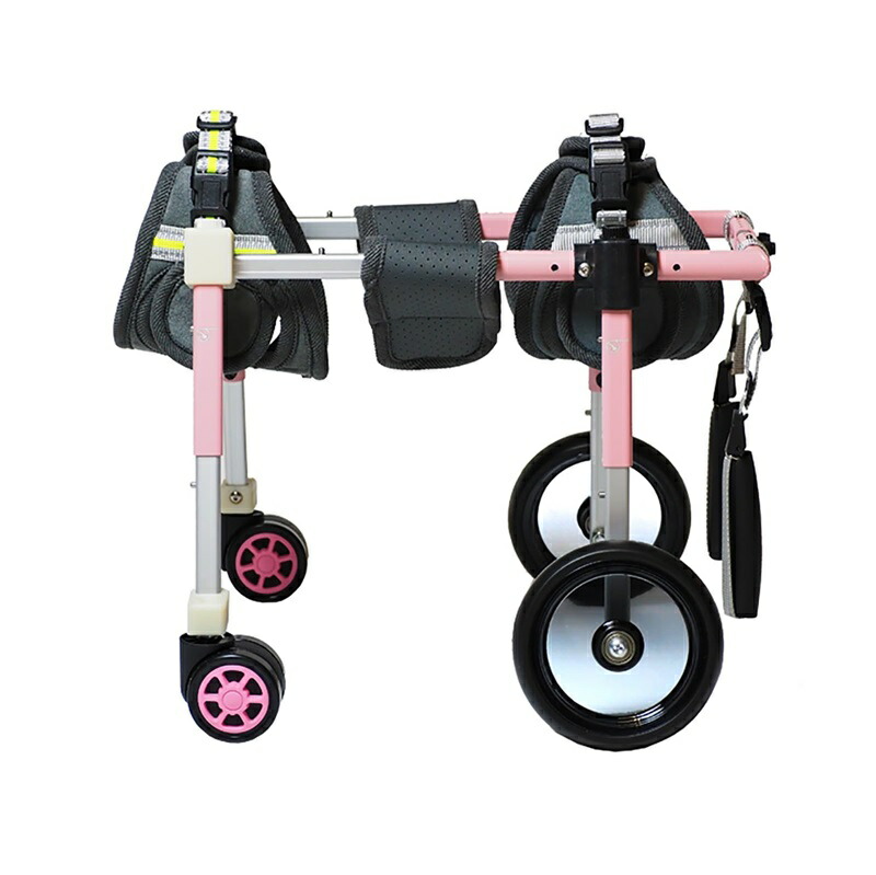 犬 車椅子 フルサポート犬用車椅子 4/2 輪、 大型・中型・小型犬用調節可能な犬用移動カート、 前輪と後輪付き負傷ペット用脚装具カート|Dusky Rose (ヘアケア・サプリ)